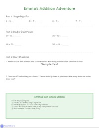 Emma's Addition Adventure: Learning Addition