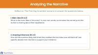Defining Personal Narrative Elements