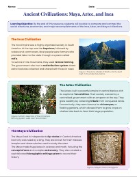 Ancient Civilizations of the Americas Study Guide