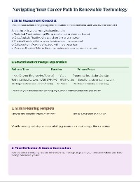 Renewable Technology Career Pathways
