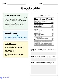 Calorie Calculation Guide