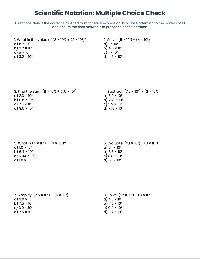 Scientific Notation Operations Assessment