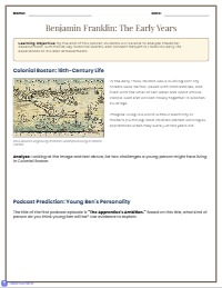 Young Ben Franklin Podcast Study Packet