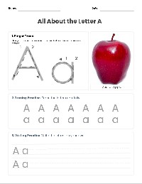 Letter A Tracing Practice Official
