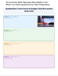 Simplifying and Graphing Quadratic Equations