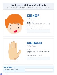 My Afrikaans Body Parts