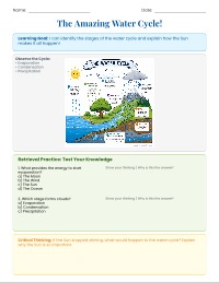 Water Cycle Morning Warm-Up