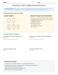 Mastering Fractions with Unlike Denominators
