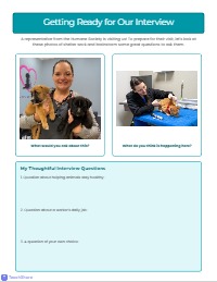 Humane Society Visit Learning Adventure