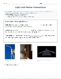 Properties of Light Study Guide
