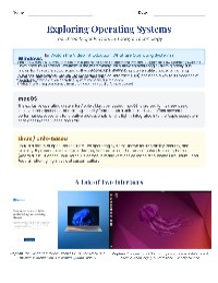 Overview of Operating Systems
