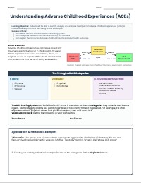 Adverse Childhood Experiences Worksheet