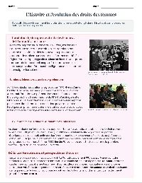 L'évolution des droits des femmes
