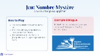 Les Nombres (11-60) & Pattern Recognition