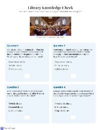 Exploring Types of Libraries