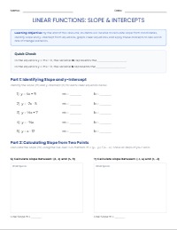 Mastering Slope and Slope-Intercept Form Review