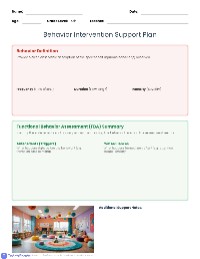 Behavior Intervention Support Plan