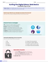 Navigating the Web: My Digital World