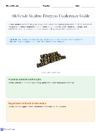 5th Grade Progress Conference Guide