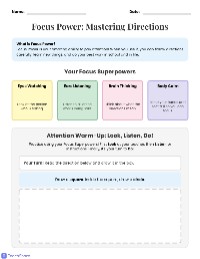 Mastering Directions and Focus