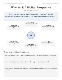 Exploring Identity Through a Biblical Lens