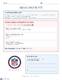 Learning Alphabetical Order with NFL Teams