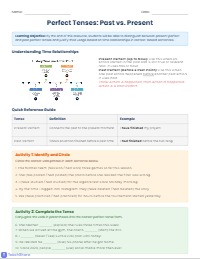 Mastering Past and Present Perfect Tenses