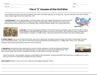 Causes of the Civil War