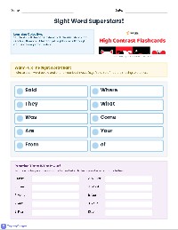 Sight Word BINGO Game