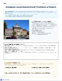 Understanding Delaware Local Government