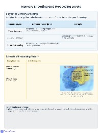 Memory Processes Guided Notes