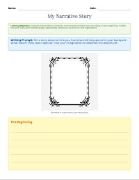 Grade 3 Narrative Writing Baseline Assessment