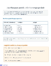 Plusquamperfekt und Perfekt Übungen