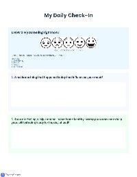 Daily Feelings Check-In Sheet
