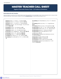 Algebra 1 Semester Final Review Bingo