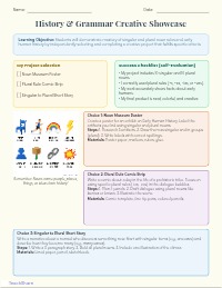 Creative Projects: Grammar and Early Humans