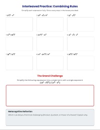 Mastering the Rules of Exponents Worksheet