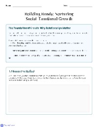 Building Bonds: Enhancing Social-Emotional Growth