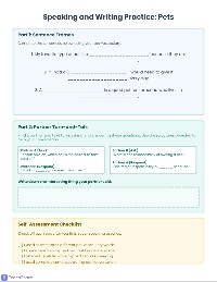 My Pets Review Worksheet