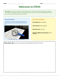 Kindergarten STEM Year-Long Explorations