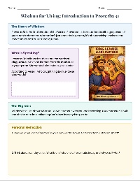 Proverbs 31 Wisdom Worksheet