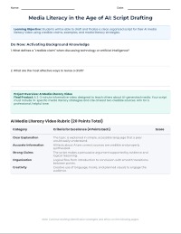 AI Media Literacy Video Script Workshop