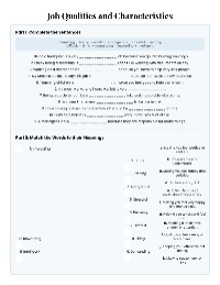 Jobs and Occupations Vocabulary Resource