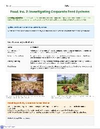 Food Inc. 2 Analysis