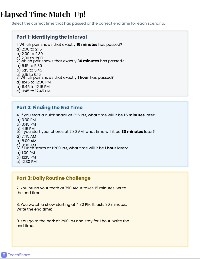 Introduction to Elapsed Time