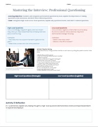 Mastering the Reverse Interview