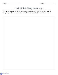 Narrative Story Structure Exit Ticket