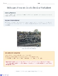Holocaust Presentation Reflection