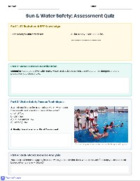 Water and Sun Safety Quiz