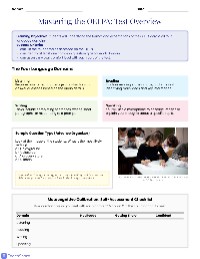 OELPA Test Preparation Guide